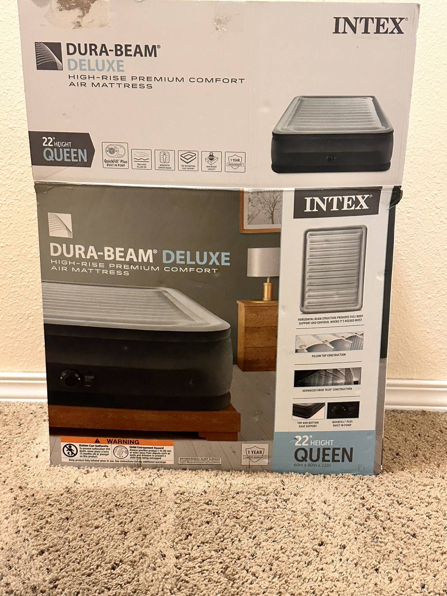 Intex Dura-Beam Deluxe Queen Air Mattress