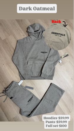 Essential Dark Oatmeal Hoodie Set