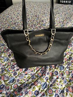 Michael Kors Black pebbled tote bag