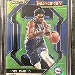 🔥Joel Embiid 2023-24 Prizm Monopoly #PS7 Red Icons Pattern All-Star Insert 76ers /10🔥