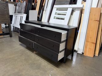 Dark Brown 6-Drawer Double Dresser