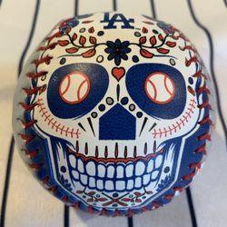 Los Angeles Dodgers Dia De Los Muertos Sugar Skull 2025 Souvenir Baseball Ball