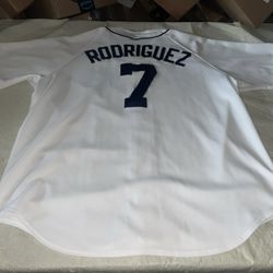 Ivan Pudge Rodriguez Detroit Tigers Majestic Jersey Clean Mens Xxl Sewn 6400 USA