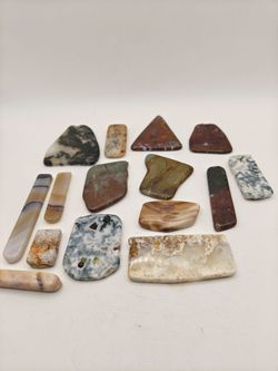 Polished Gemstone Cabochon Slabs Lot