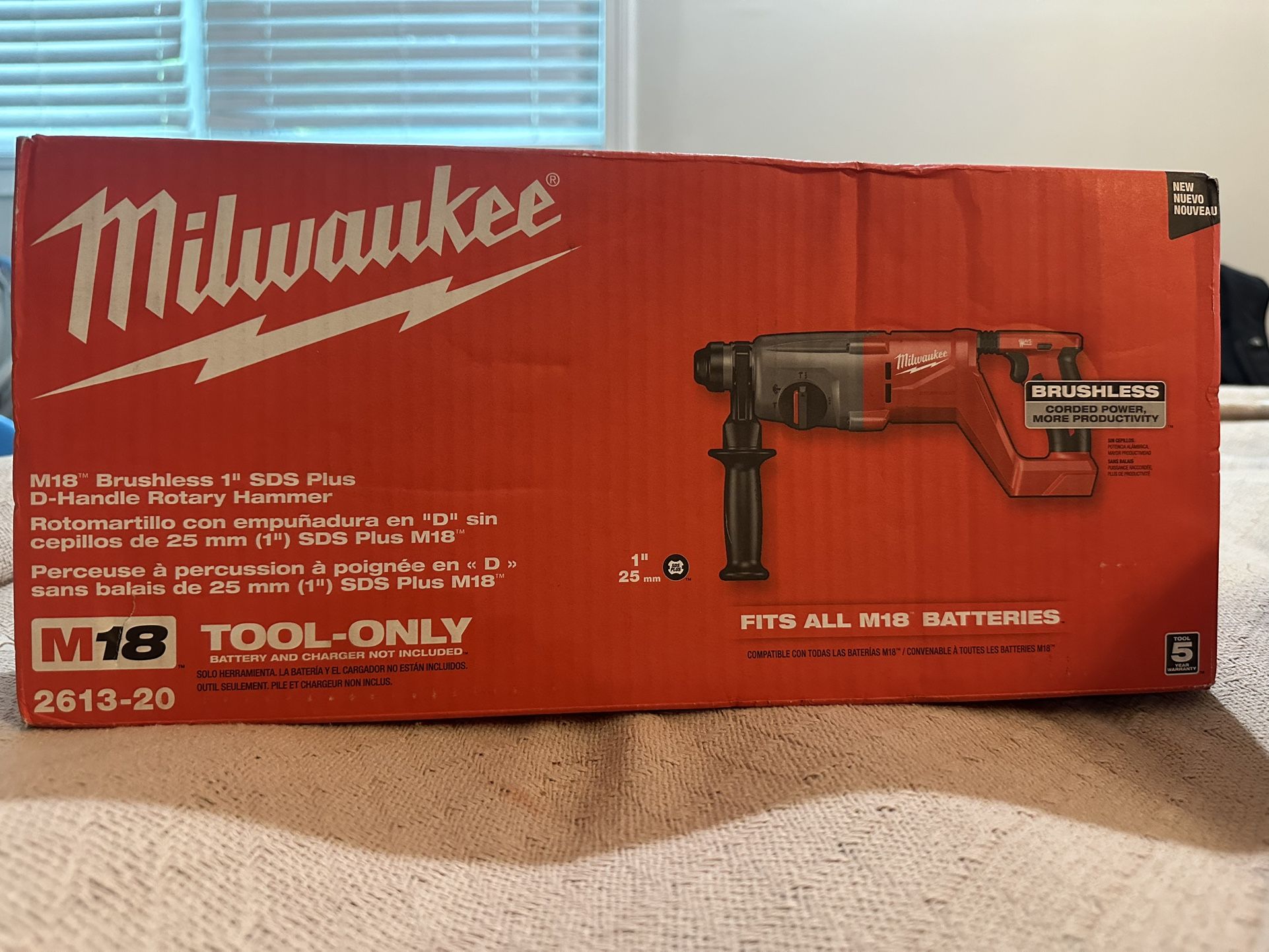 Milwaukee M18 Brushless 1" SDS Plus (Tool Only)