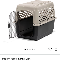 Large plastic dog crate