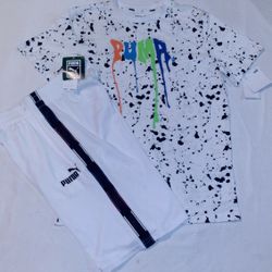 Puma Boys Youth 2pc Short Set - Large 