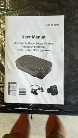Whole body shape, fitness vibration, platform with built-in USB speakers