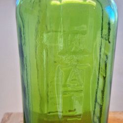Cool Vintage Green Glass Bottle