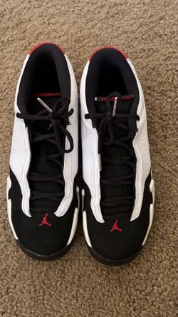 Air Jordan 14 Low White Black Red Sneakers