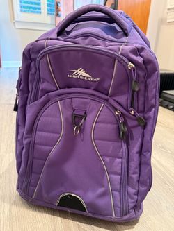 High Sierra Rolling Backpack with Wheels – Purple