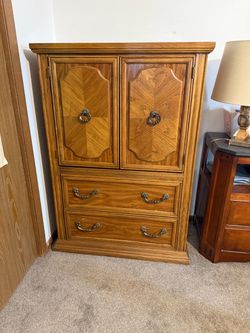 Wood Armoire Dresser with Drawers