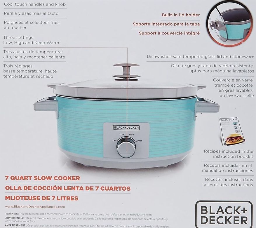 Teal Black And Decker Slow Cooker 