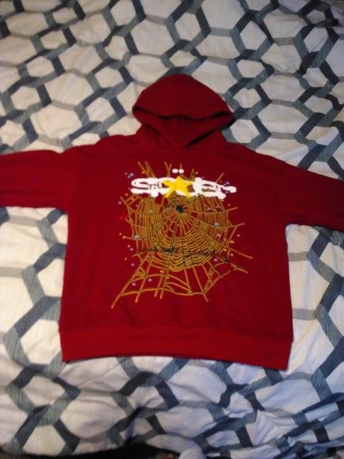 Sp5der Hoodie Maroon