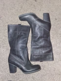 Timberland Earthkeepers Rudston waterproof black leather tall pull-on boots.