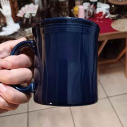 Vtg Dark Blue Fiesta Mugs Set Of 6