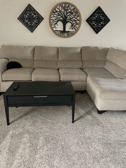 Sectional and coffee table