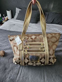 Coach poppy glam tote