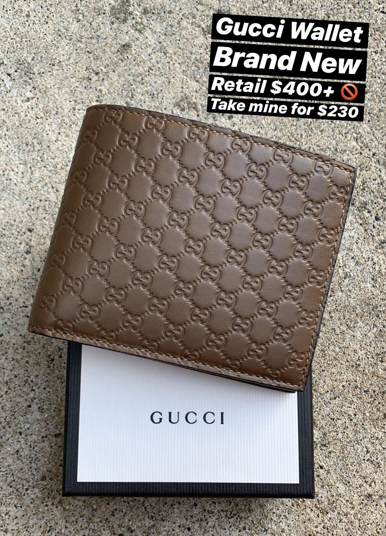 Brown Leather Gucci Wallet - Brand New