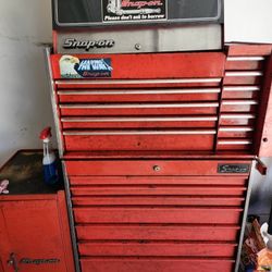 65 Anniversary Snap-on Shop Box With Side Box  with some random tools In It 