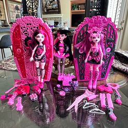 Monster High Skulltimate Secrets Core Refresh Draculaura lot