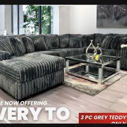 Brand New Comfy Plush Corduroy Sectional Set 