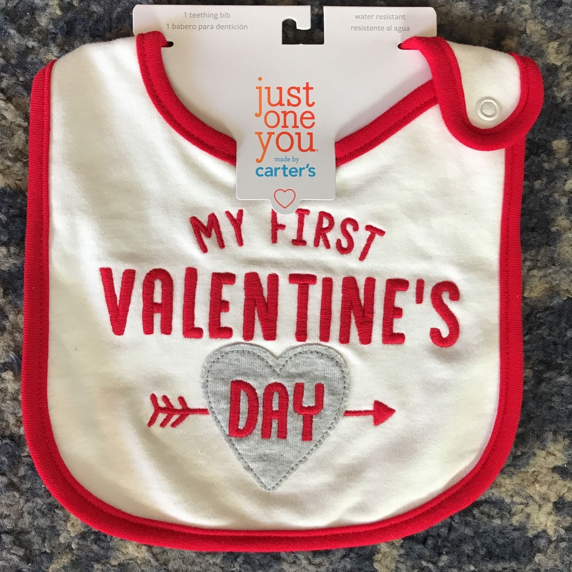 CARTERS MY FIRST VALENTINES DAY BABY BIB