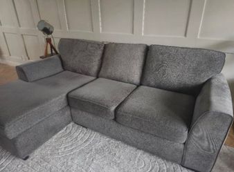 Grey left hand chaise corner sofa excellent condition