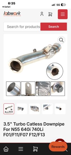FS: 3.5" Turbo Catless Downpipe for BMW N55 (640i, 740Li, F12, F13, F07, F11)