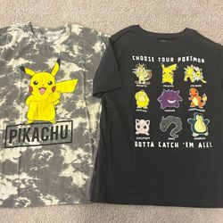 2 Pokémon Tshirts - Kids size L and XL