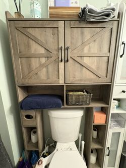 Farmhouse Over The Toilet Storage