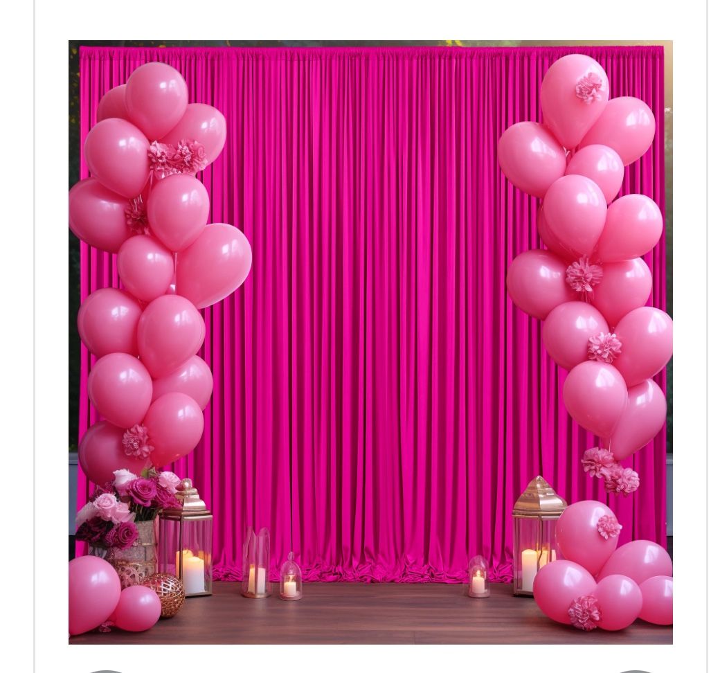 Pink Backdrop Curtains