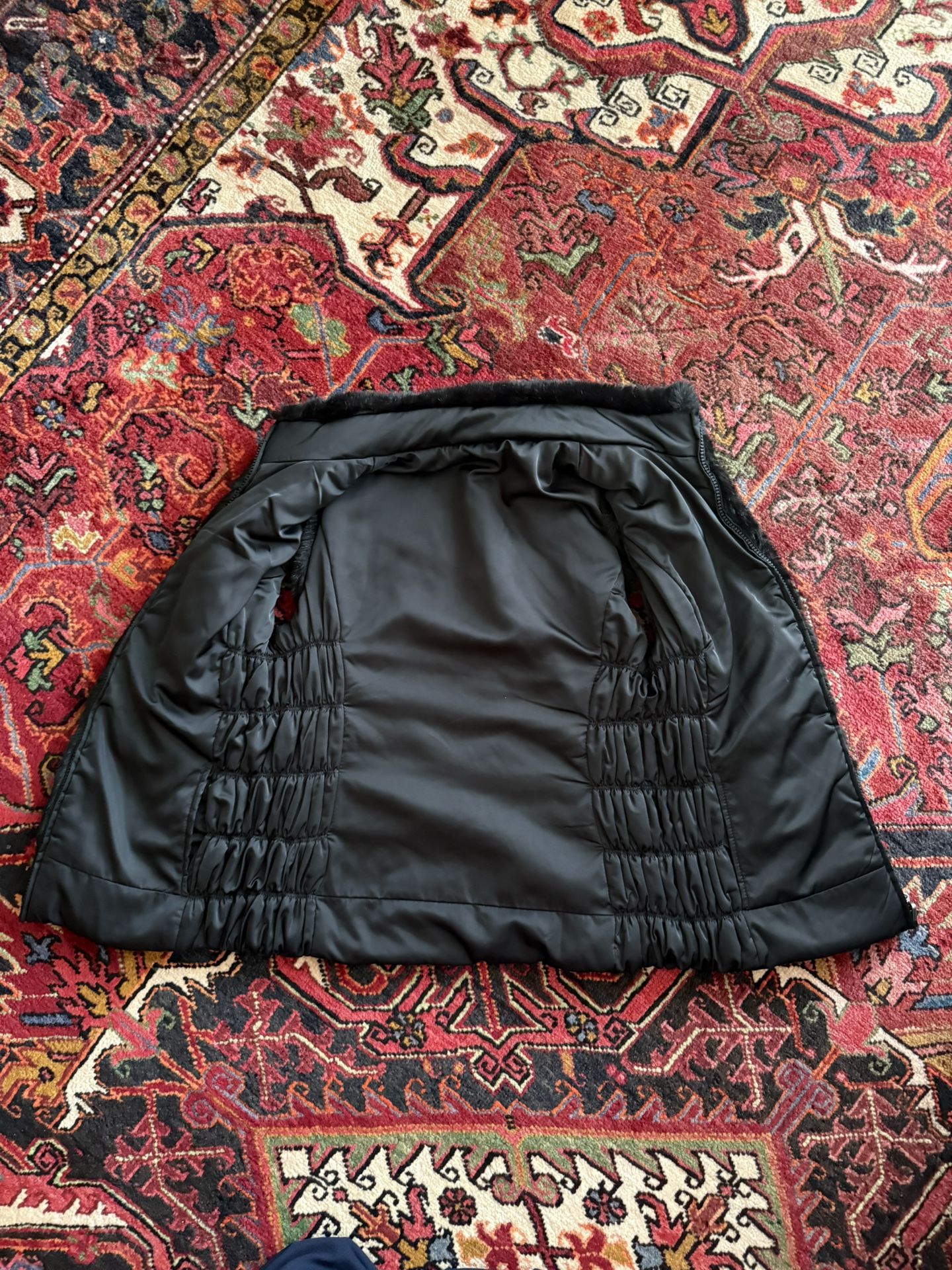 Reversible, Black Faux Fur Vest Women’s