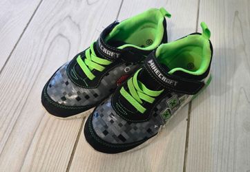 Kids Minecraft Shoes Heel Lights Up Size 13
