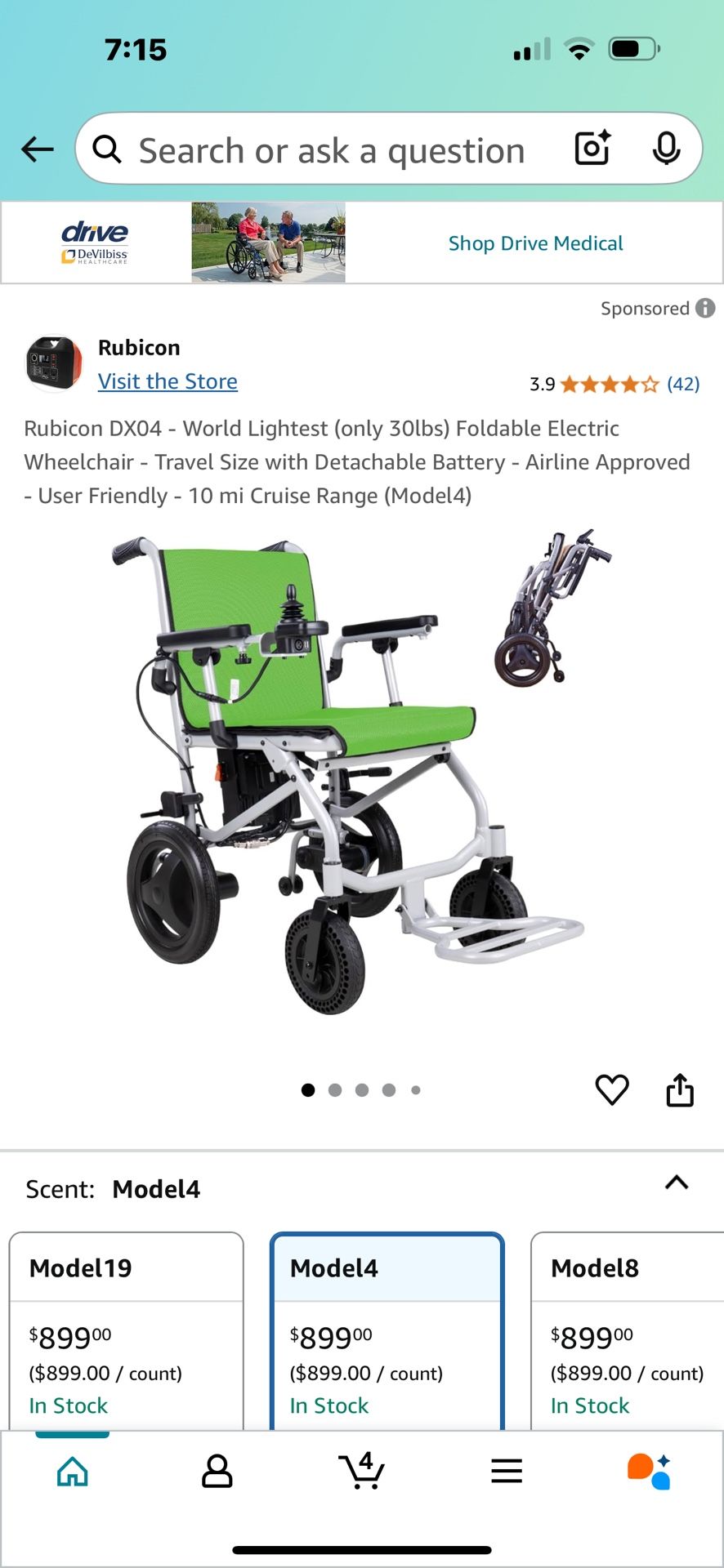 Super light weight electric wheelchair