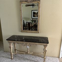 entrance table and mirror