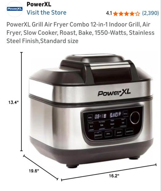 12-in-1 PowerXL Grill Air Fry Combo
