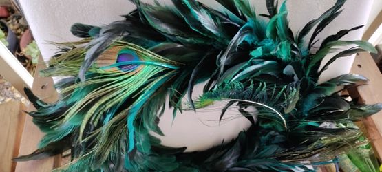 Beautiful Peacock Feather Wreath