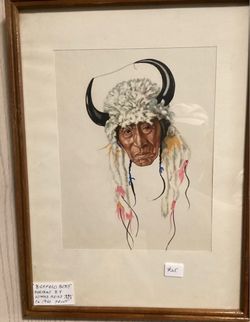 Winold Reiss "Buffalo Body" Framed Portrait Print