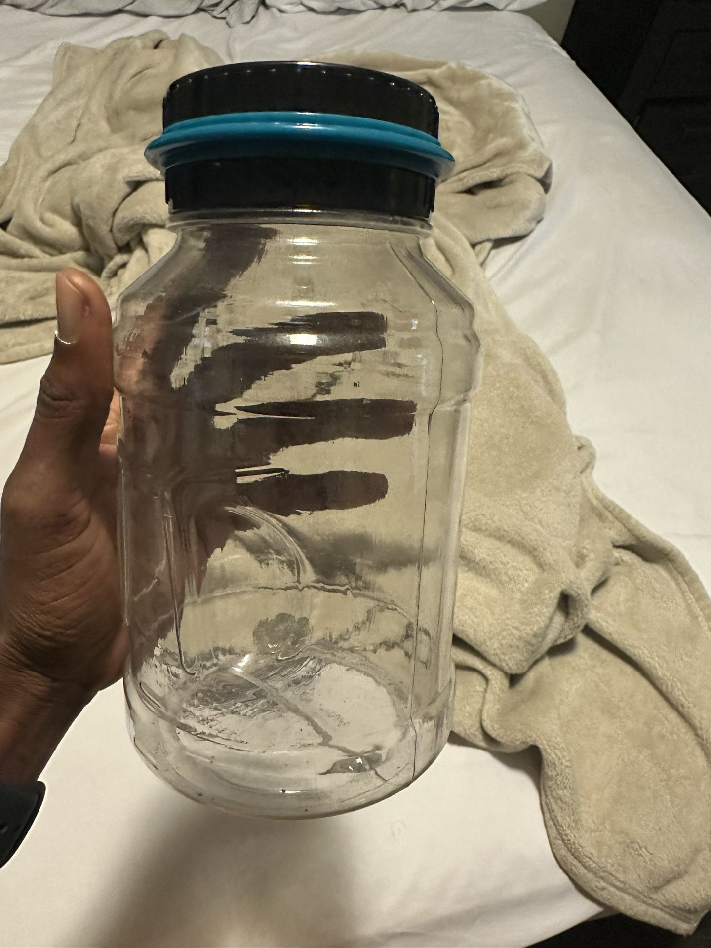 Money saving Jar With Counter Lid 