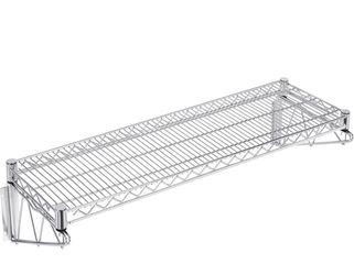 Chrome Wire Wall-Mounted Shelf