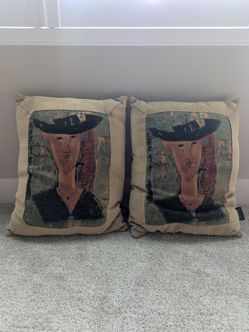Modigliani Madam Pompadour Art Throw Pillows – Set of 2