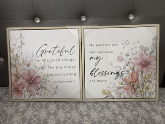 Set of 2 Framed Floral Wall Art 