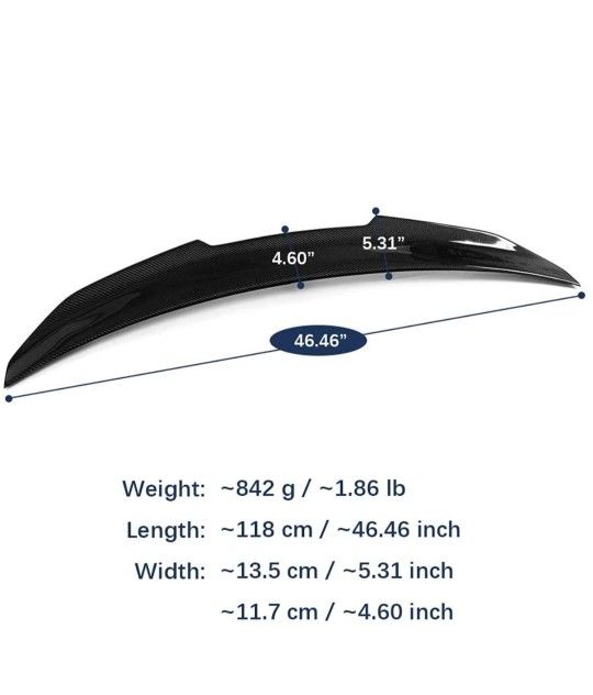 E92 Real Carbon Fiber Wing Fit 2006 2013