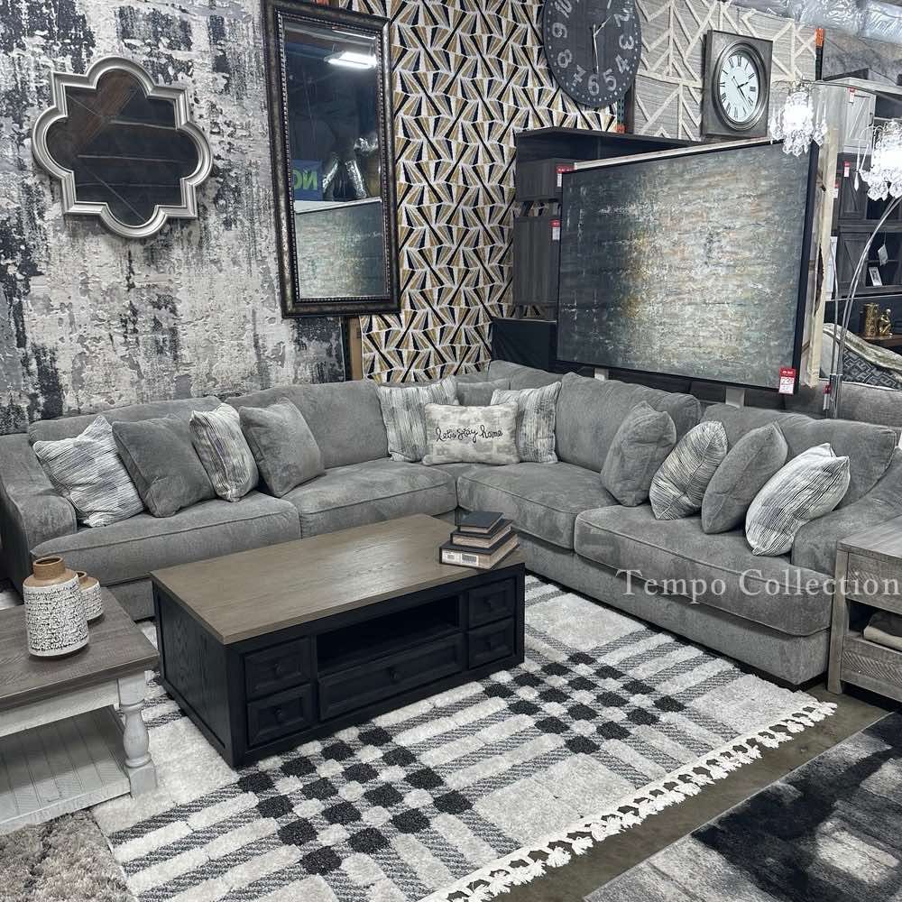 Extra Large L Shape Sectional, Smoke Color, SKU#1052304 3PCS,All Products : American Fashion Style Bags On Sale