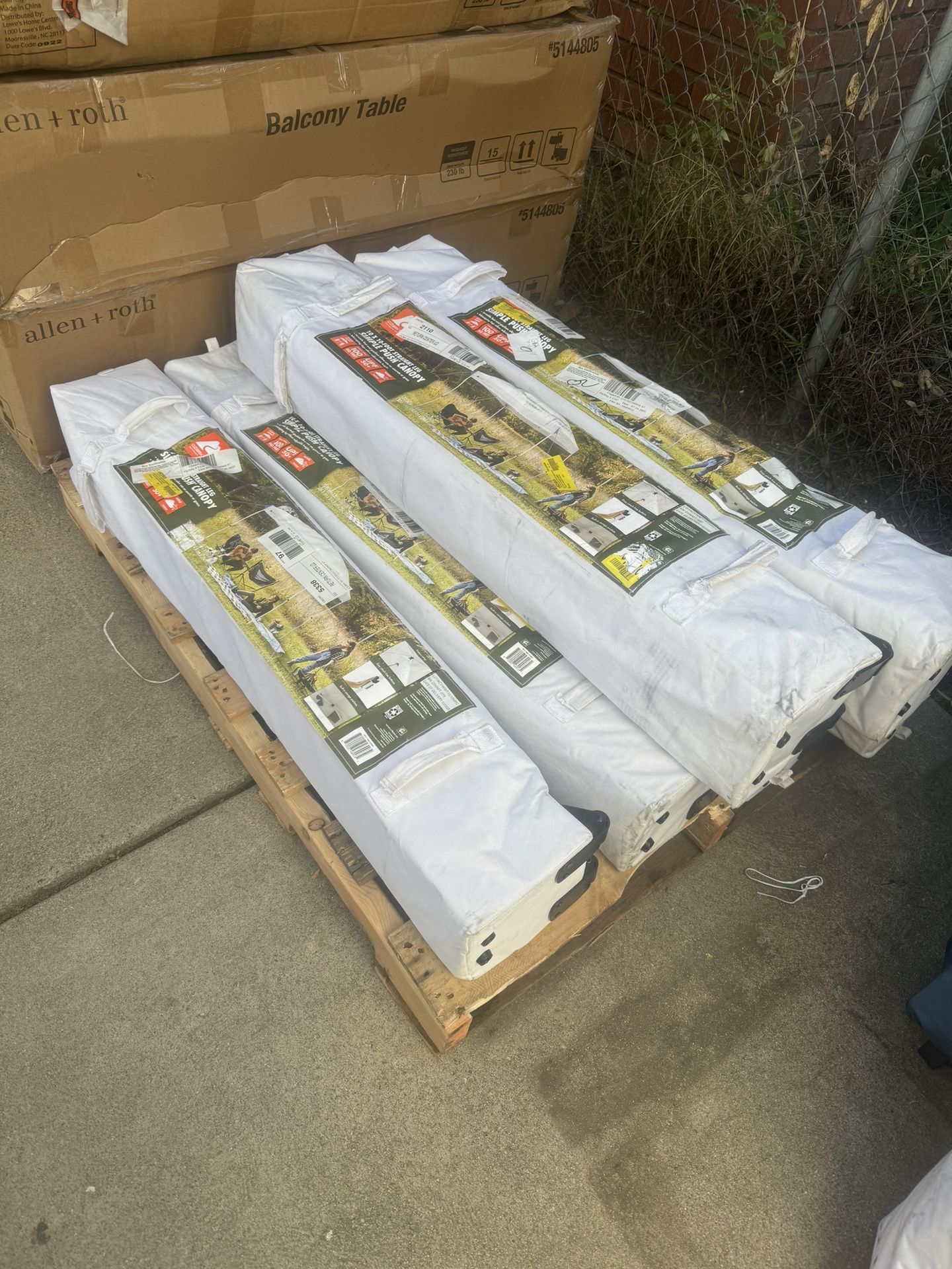 Ozark Trail 10x10 Instant Pop Up Canopy Tent with Simple Push Setup - Straight Leg Pop-Up Tent for Tailgating, Camping & Events, White