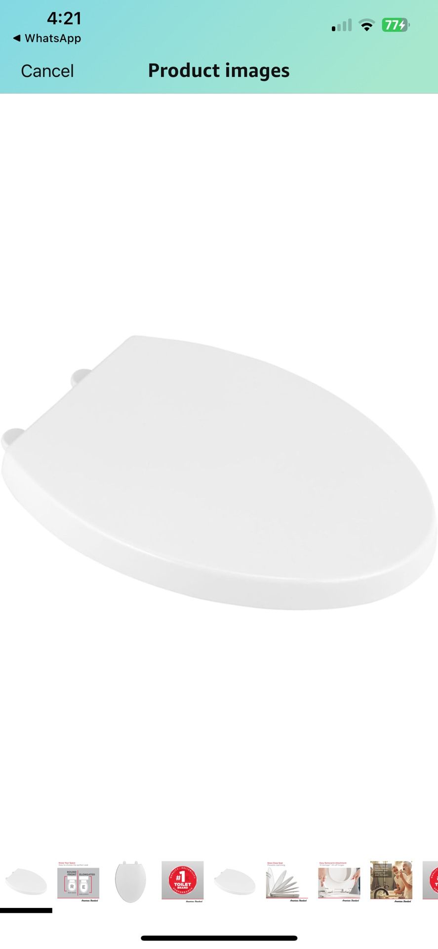 American Standard 5025A65G.020 TELESCOPING EL LUXURY SEAT WHT, White