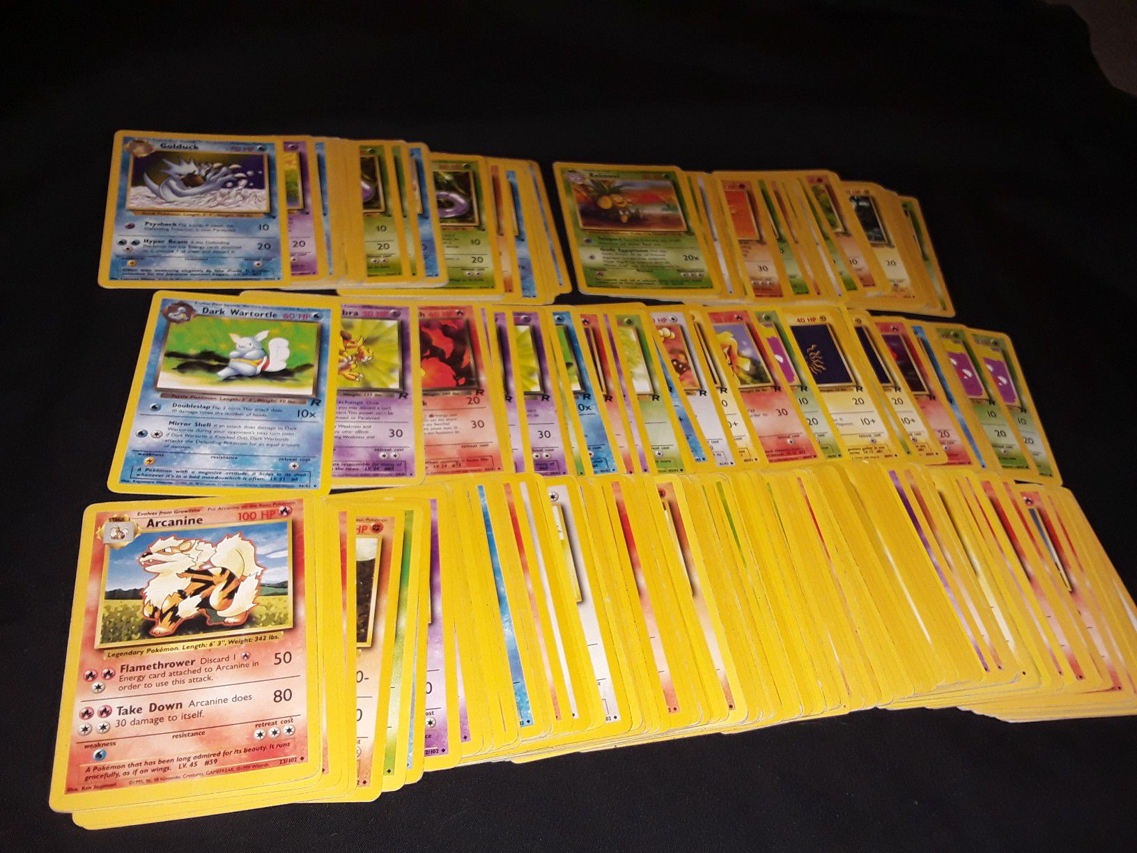 Pokemon cards base set jungle fossil rocket