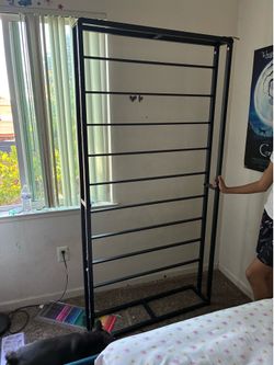 Twin platform bed frame with mattress