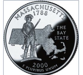 ROLL OF MASSACHUSETTS STATE QUARTERS
